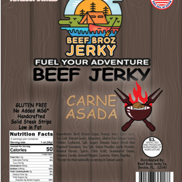 Carne Asada 2.5oz (Gluten Free) - beefbrozjerky