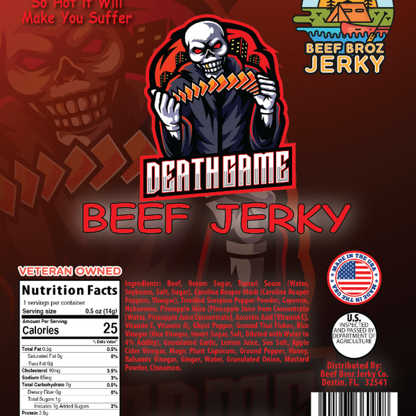 Death Game Flavor 0.5oz. (Extremely Hot) - beefbrozjerky